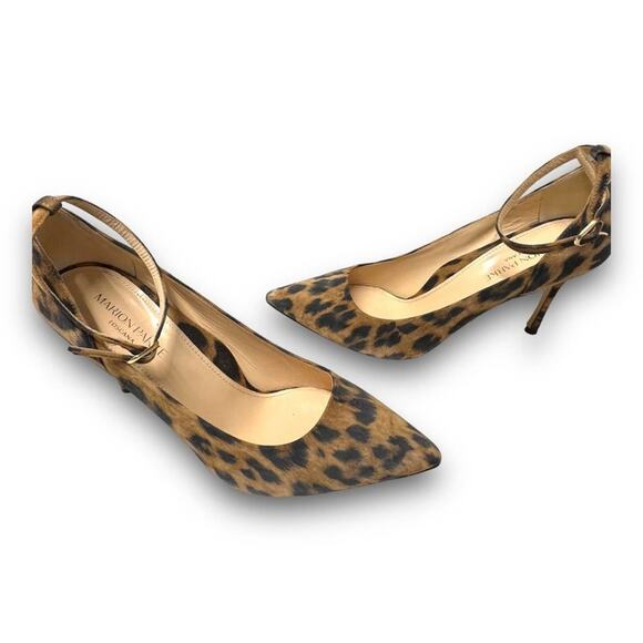 MARION PARKE TOSCANA Leopard ankle strap heels NWT SZ 7.5 - Picture 8 of 15